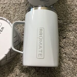 Brumate Toddy 16oz Ice White BevLock Lid Muv Collection